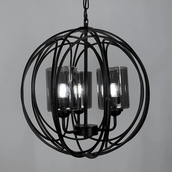 Підвісна люстра Line.F 160/3 E27 чорний 2374_3818 - Фото 6