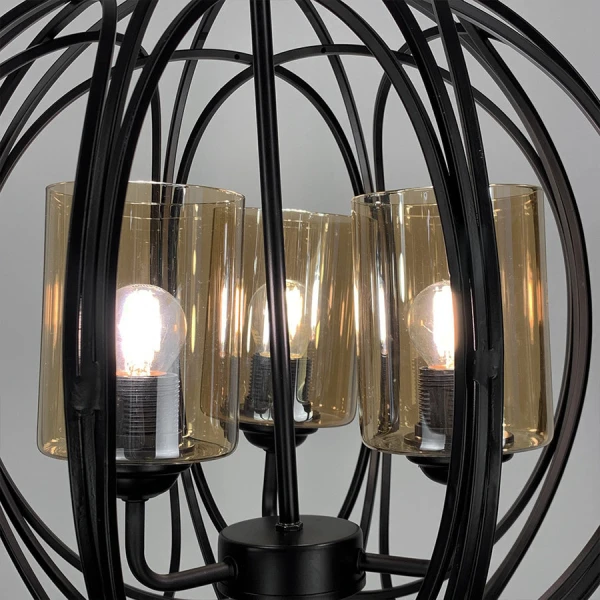 Підвісна люстра Line.F 160/3 E27 чорний 2374_3818 - Фото 2