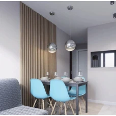 Line.F AA 320 E27 сірий (хром) 435_627. Світильник підвісний