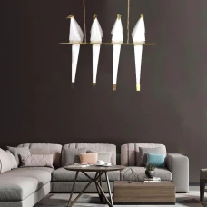 Line.F AS 145 17Вт 4000K золотий 2372_3815. Люстра підвісна