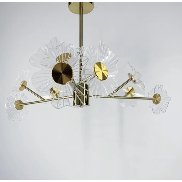 Сучасна люстра Line.F D 5021 40Вт 3000–4500–6000K латунний 471_682 - Фото 10