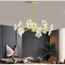 Line.F D 5021 40Вт 3000–4500–6000K латунний 471_682. Люстра сучасна