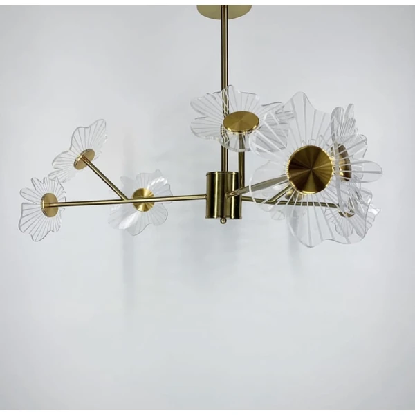 Сучасна люстра Line.F D 5021 40Вт 3000–4500–6000K латунний 471_682 - Фото 9