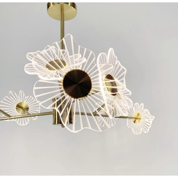 Сучасна люстра Line.F D 5021 40Вт 3000–4500–6000K латунний 471_682 - Фото 7