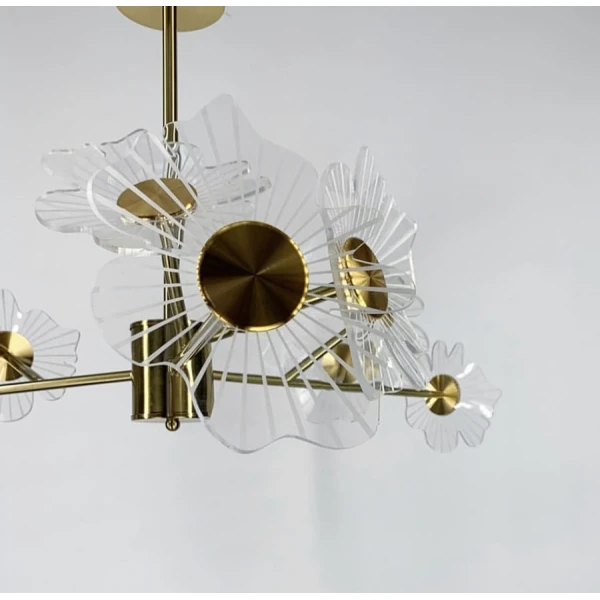 Сучасна люстра Line.F D 5021 40Вт 3000–4500–6000K латунний 471_682 - Фото 4