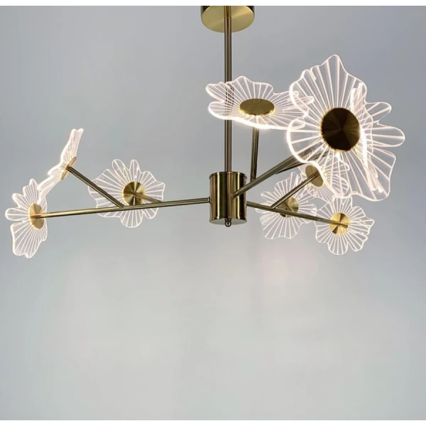 Сучасна люстра Line.F D 5021 40Вт 3000–4500–6000K латунний 471_682 - Фото 2