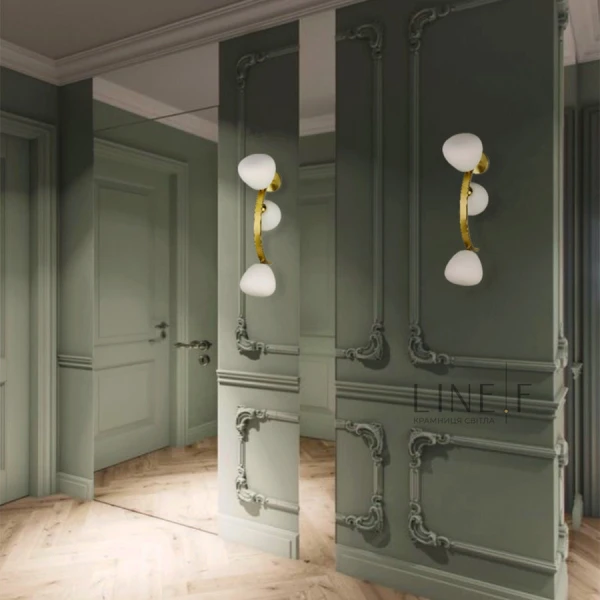 Настінний світильник (бра) Line.F C 18 AB G9 латунний 2610_5696 - Фото 5