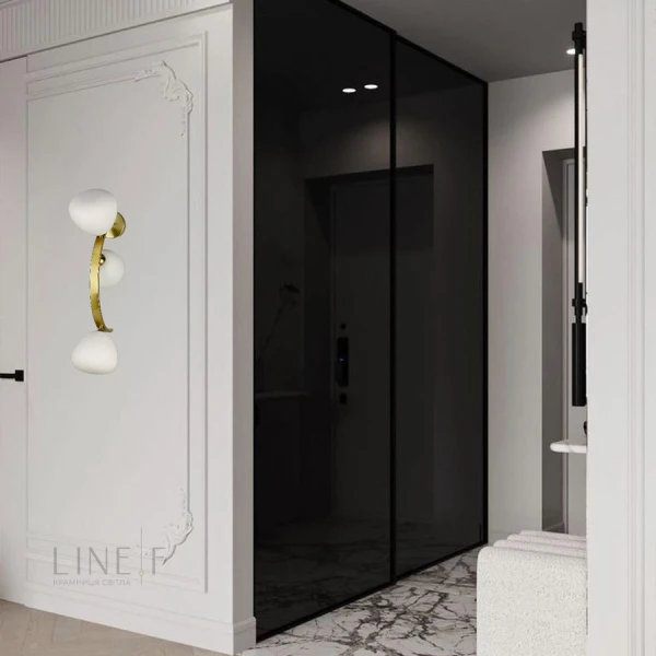 Настінний світильник (бра) Line.F C 18 AB G9 латунний 2610_5696 - Фото 2