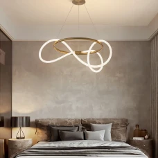 Line.F JU 22 AB 82Вт 4000K латунний 3224_6485. Люстра світлодіодна