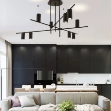 Line.F MD 8021 GU10 чорний 1985_3063. Люстра сучасна