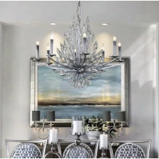 Line.F MD 8058 E14 сірий 1038_1569. Люстра кришталева