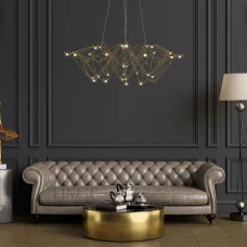 Line.F MJ 206 16Вт 3000–4500–6000K золотий 3776_7127. Люстра сучасна