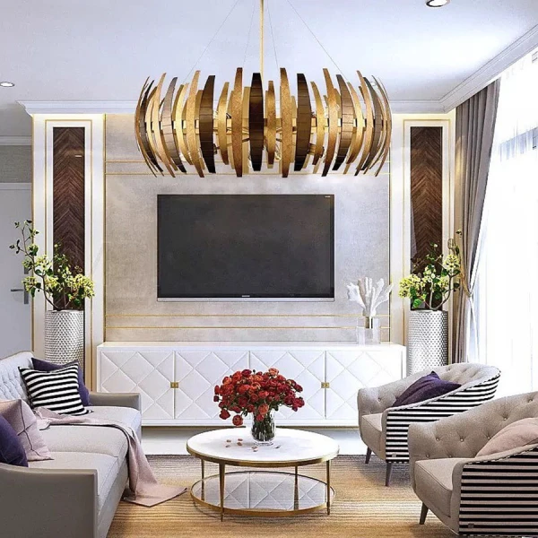 Сучасна люстра Line.F E14 латунний 4048_7415 - Фото 2