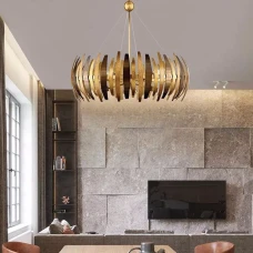 Line.F E14 латунний 4048_7415. Люстра сучасна