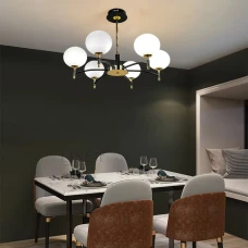 Line.F G9 чорний 4037_7403. Люстра сучасна