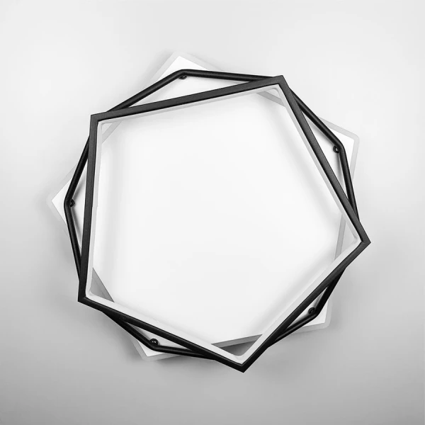 Люстра стельова Line.F S 19-500 BK+WT 60Вт 3000–4500–6000K білий;чорний 3069_6280 - Фото 8