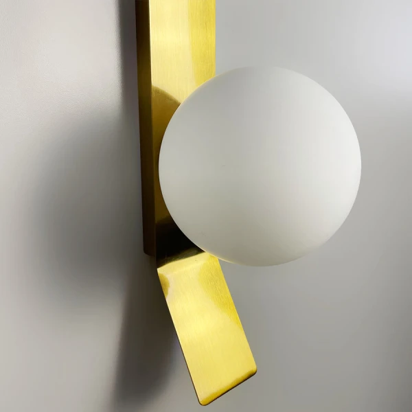 Настінний світильник (бра) Line.F W 086/1 G9 латунний 3728_7067 - Фото 3