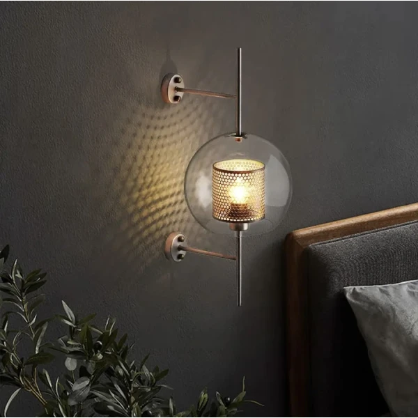 Настінний світильник (бра) Line.F E27 латунний 819_1224 - Фото 5