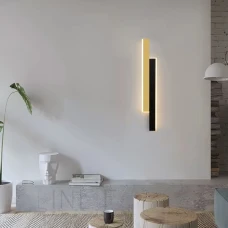 Line.F WJ 012/2 15Вт 4000K чорний;латунний 4192_7560. Бра