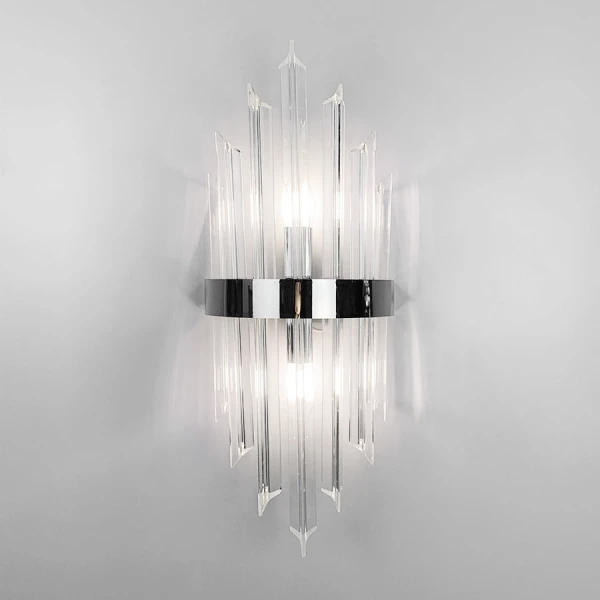 Настінний світильник (бра) Line.F E14 сірий (хром) 2969_6128 - Фото 6