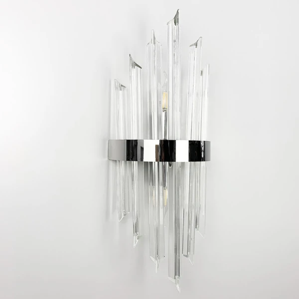 Настінний світильник (бра) Line.F E14 сірий (хром) 2969_6128 - Фото 5