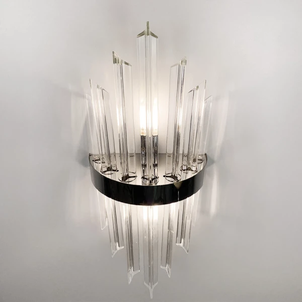 Настінний світильник (бра) Line.F E14 сірий (хром) 2969_6128 - Фото 4