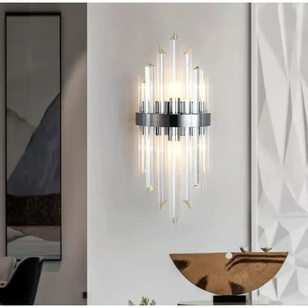 Настінний світильник (бра) Line.F E14 сірий (хром) 2969_6128 - Фото 1