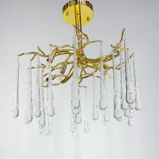 Line.F G9 золотий 1070_1627. Люстра кришталева