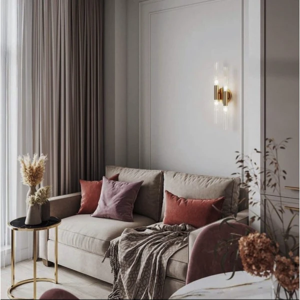 Настінний світильник (бра) Line.F YG 368 G9 латунний 1959_3001 - Фото 8