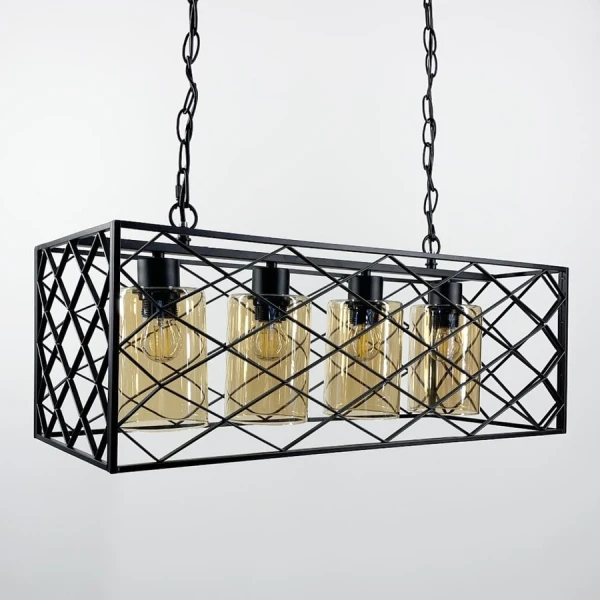 Видовжена люстра Line.F 12607 E27 чорний 1185_1857 - Фото 3