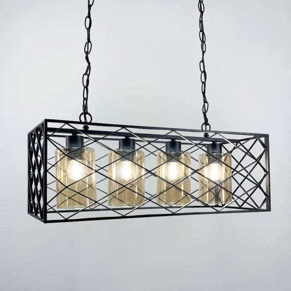 Видовжена люстра Line.F 12607 E27 чорний 1185_1857 - Фото 2
