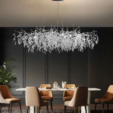 Line.F 33007 CH G9 сірий (хром) 3237_6514. Люстра кришталева