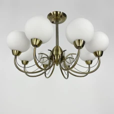 Line.F 91063 AB+WT E27 бронзовий 3709_7047. Люстра пристельова