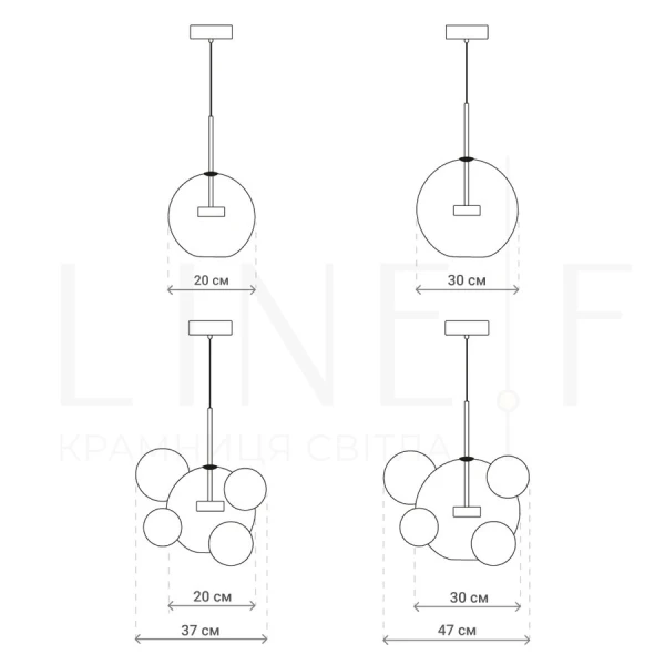 Підвісний світильник Line.F AA 397 7,5Вт 4000K латунний 4011_7377 - Фото 2