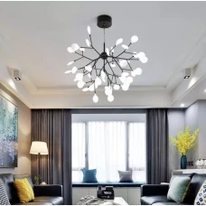 Line.F H 686 BK G4; 4000K чорний 781_1126. Люстра сучасна