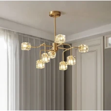 Line.F G4 латунний 1180_1849. Люстра сучасна