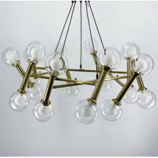 Line.F G9 латунний 590_835. Люстра сучасна