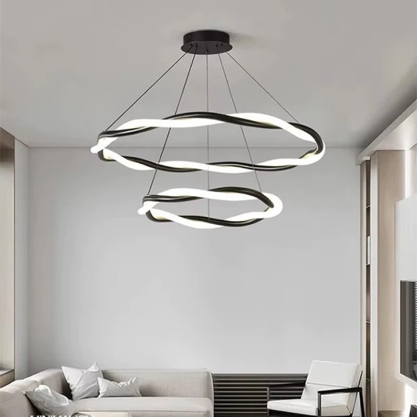 Світлодіодна люстра Line.F JU 25 100Вт чорний 4195_7563 - Фото 5