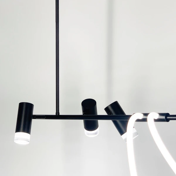 Видовжена люстра Line.F 46Вт 4000K чорний 1927_2941 - Фото 11