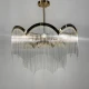 Кришталева люстра Line.F MJ 186 AB E14 латунний 3231_6500