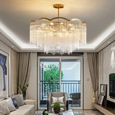 Line.F MJ 186 AB E14 латунний 3231_6500. Люстра кришталева