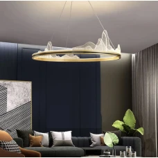 Line.F 60Вт 3000–4500–6000K латунний 1016_1539. Люстра світлодіодна