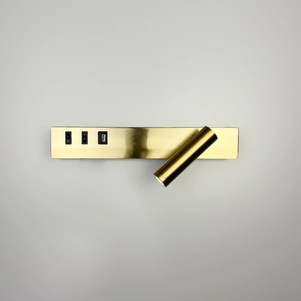 Бра спрямованого світла Line.F WJ 028/2 8Вт 4000K латунний 4068_7435 - Фото 6