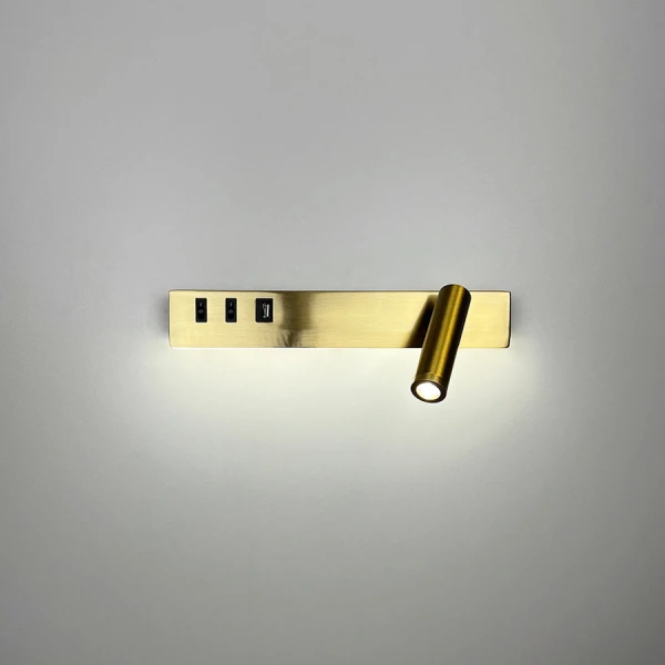 Бра спрямованого світла Line.F WJ 028/2 8Вт 4000K латунний 4068_7435 - Фото 4
