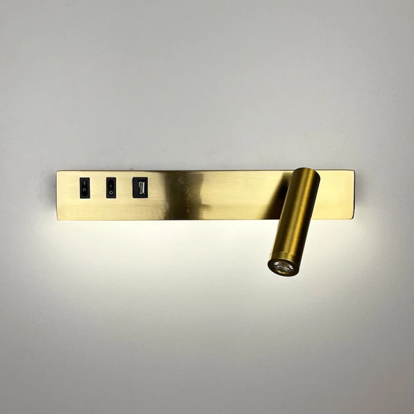 Бра спрямованого світла Line.F WJ 028/2 8Вт 4000K латунний 4068_7435 - Фото 2