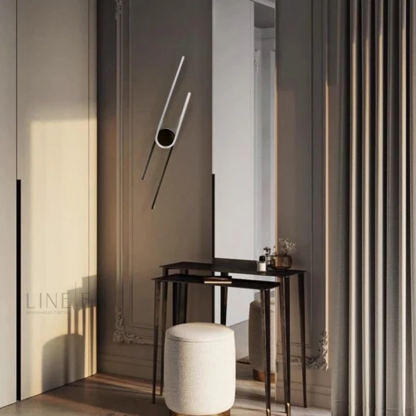 Настінний світильник (бра) Line.F 18Вт 4000K білий;чорний 2598_5678 - Фото 2