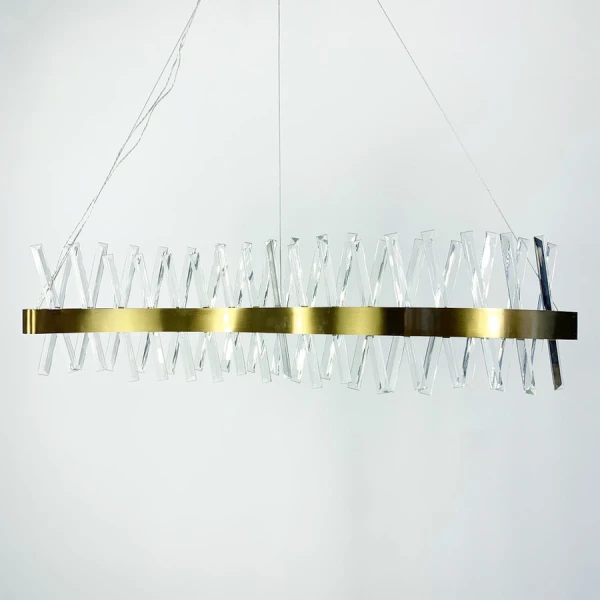 Видовжена люстра Line.F 7006 30Вт 4000K латунний 2028_3135 - Фото 8