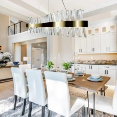 Line.F 7006 30Вт 4000K латунний 2028_3135. Люстра видовжена