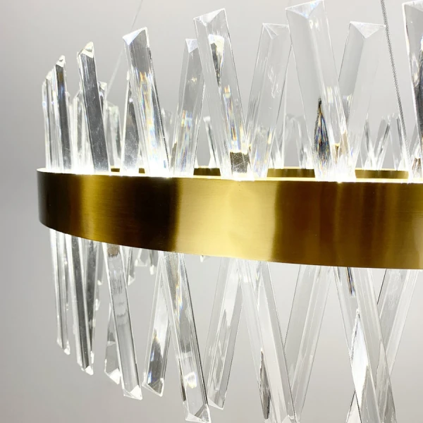 Кришталева люстра Line.F 7006 94Вт 4000K латунний 1934_2950 - Фото 4