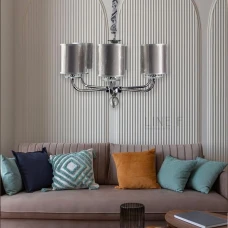 Line.F E14 сірий (хром) 1056_1602. Класична люстра